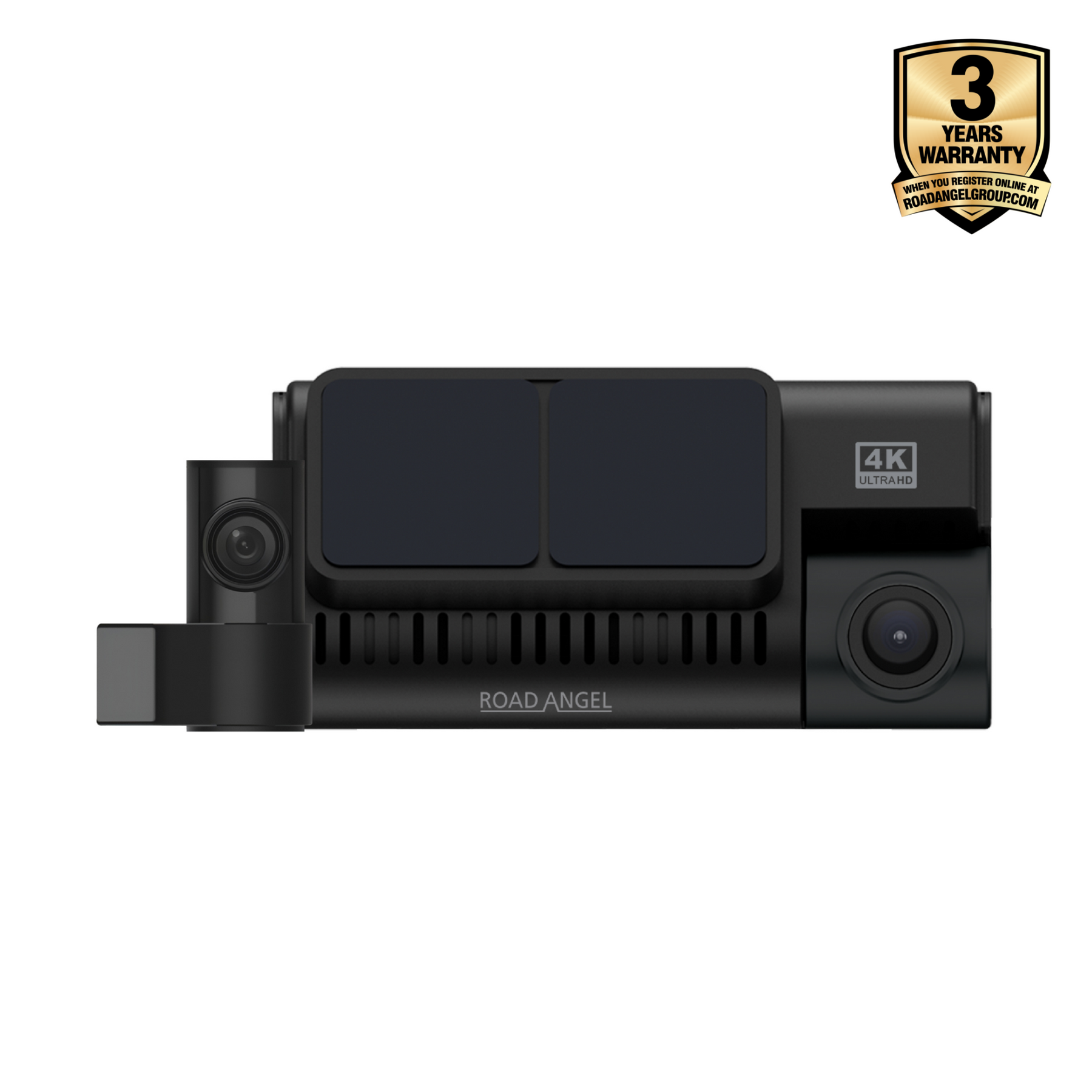 New- Road Angel Halo Ultima 4K Dual Dash Cam with 64GB SD Card & Hardwiring Kit Bundle