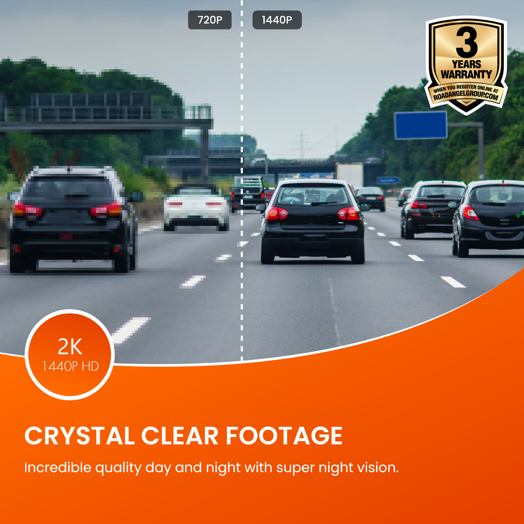 Caméra de tableau de bord Road Angel Halo Drive 1440p QHD