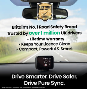 NEW - Pure Sync - Smart Road Safety & Speed Awareness Assistant with Camera Alerts 